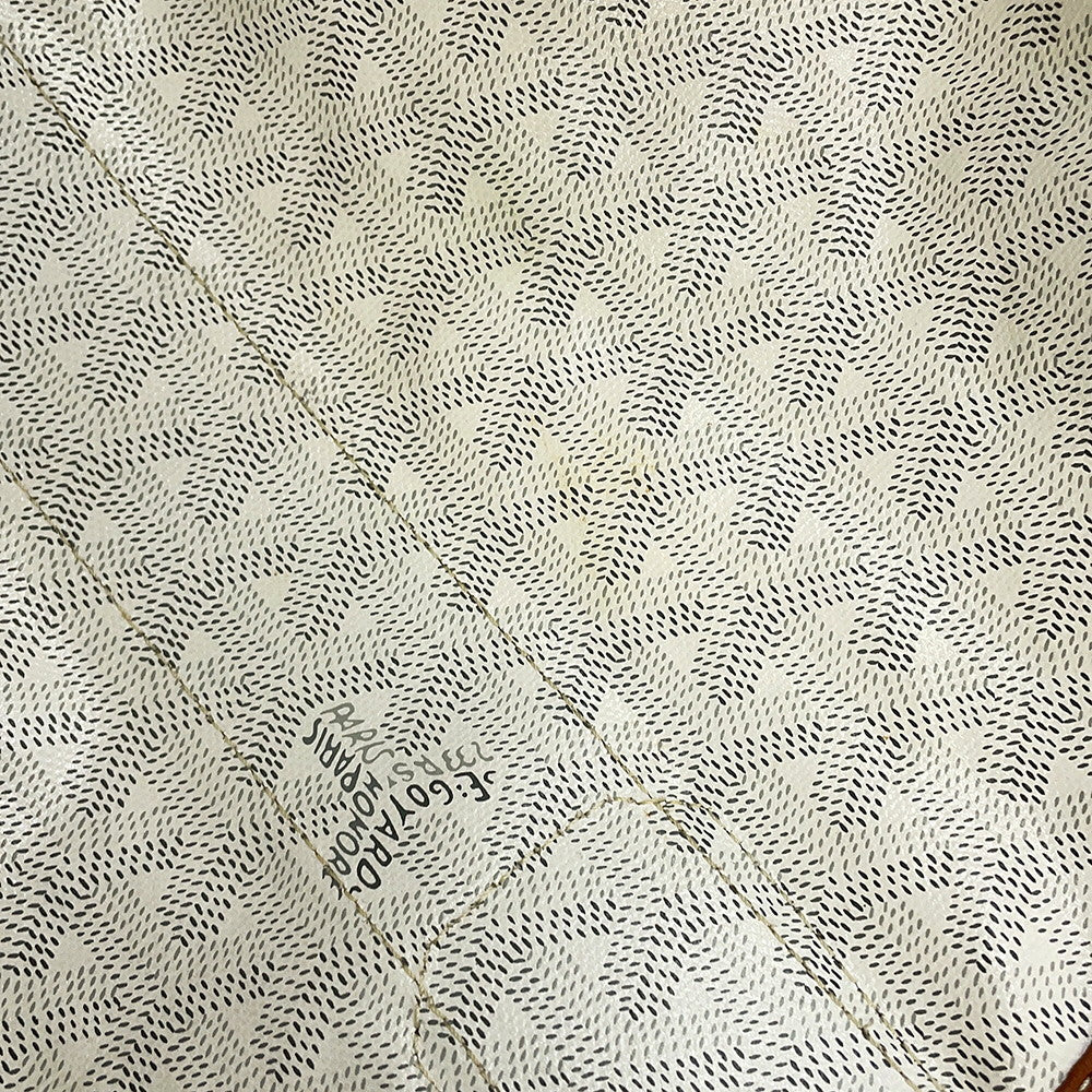 GOYARD Bellara Reversible Tote Bag White/Tan Canvas PVC Leather