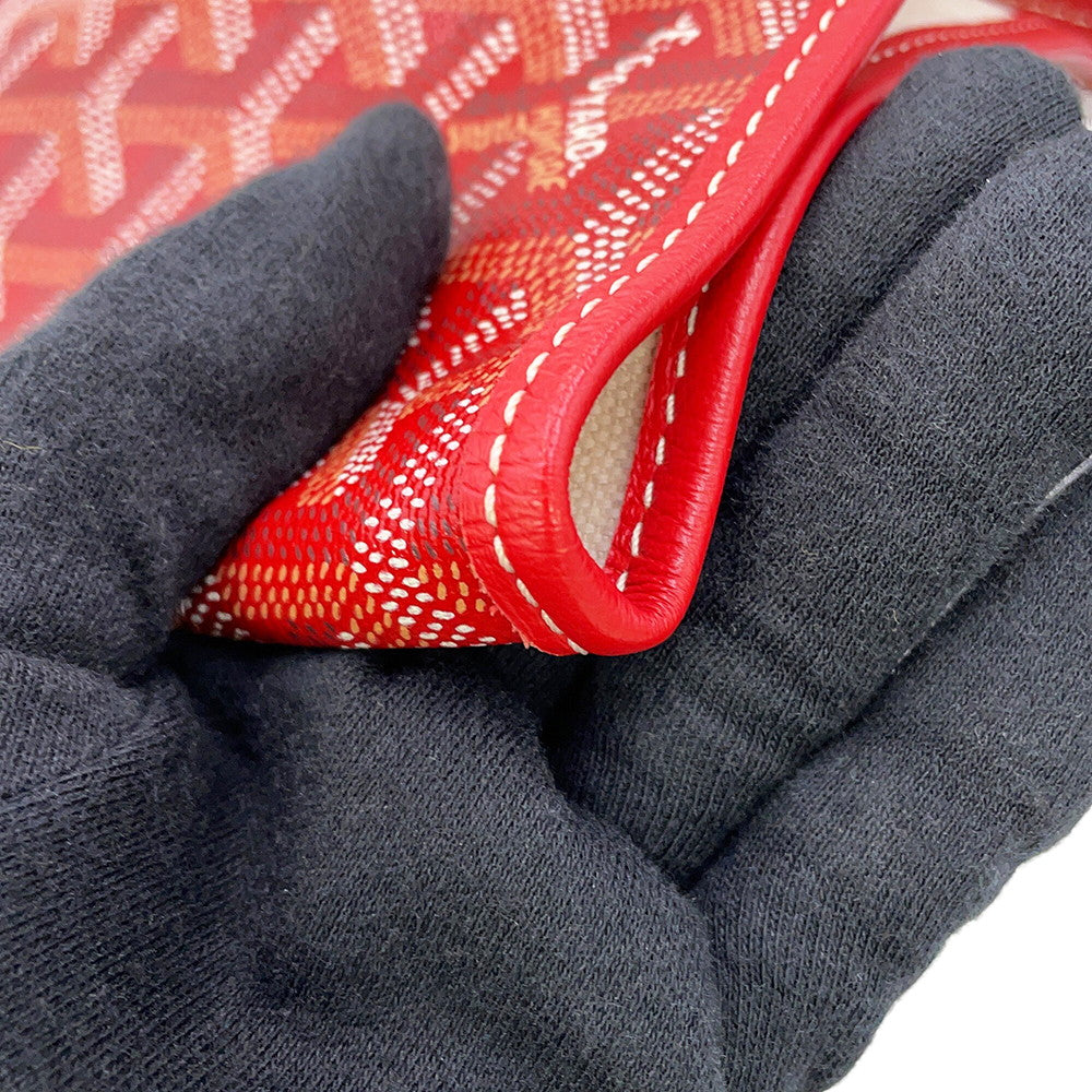 GOYARD Saint-Louis Tote Bag RedSTLOUIPMLTY02CL02P PVC Leather Size PM