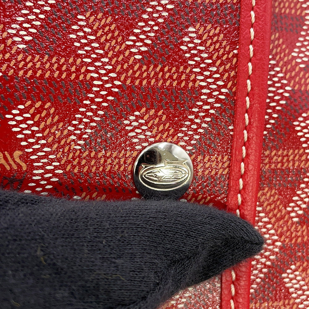 GOYARD Saint-Louis Tote Bag RedSTLOUIPMLTY02CL02P PVC Leather Size PM