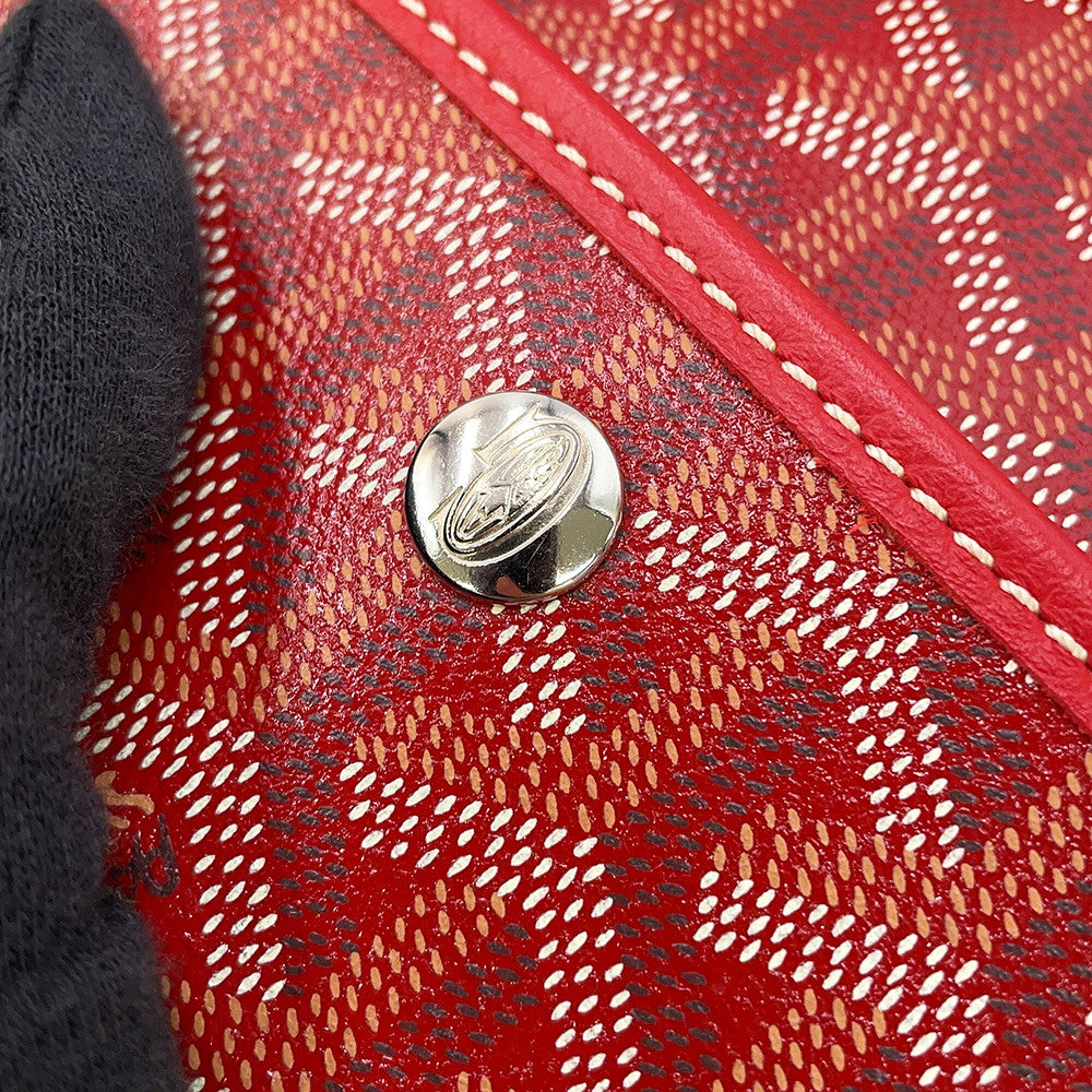 GOYARD Saint-Louis Tote Bag RedSTLOUIPMLTY02CL02P PVC Leather Size PM