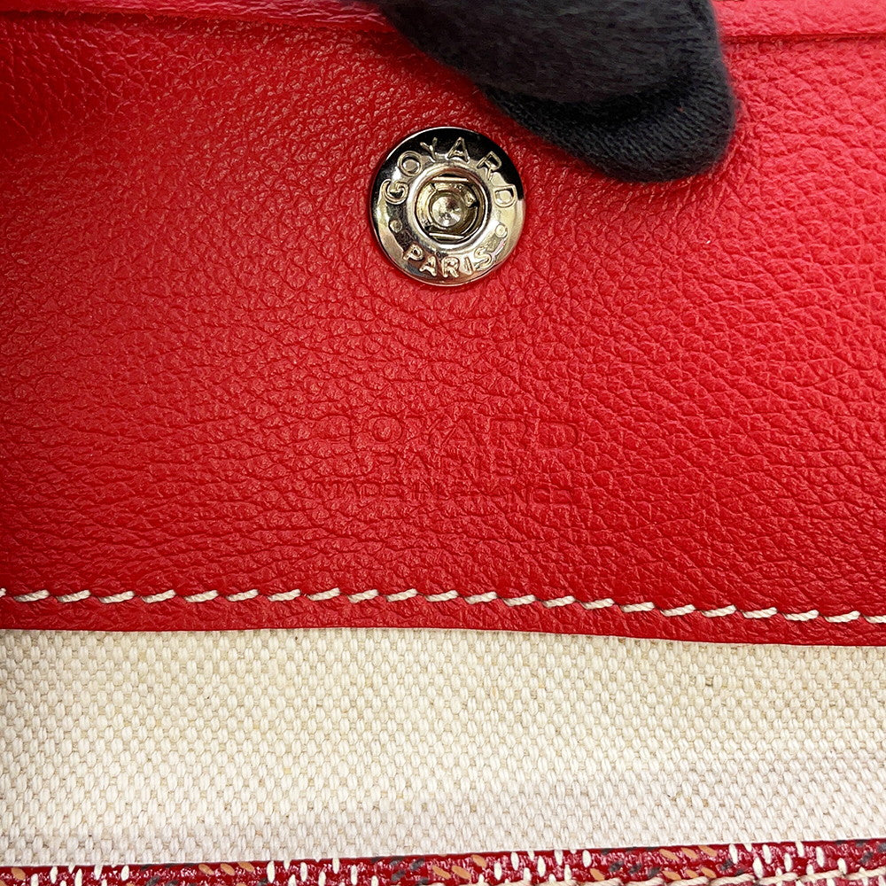 GOYARD Saint-Louis Tote Bag RedSTLOUIPMLTY02CL02P PVC Leather Size PM