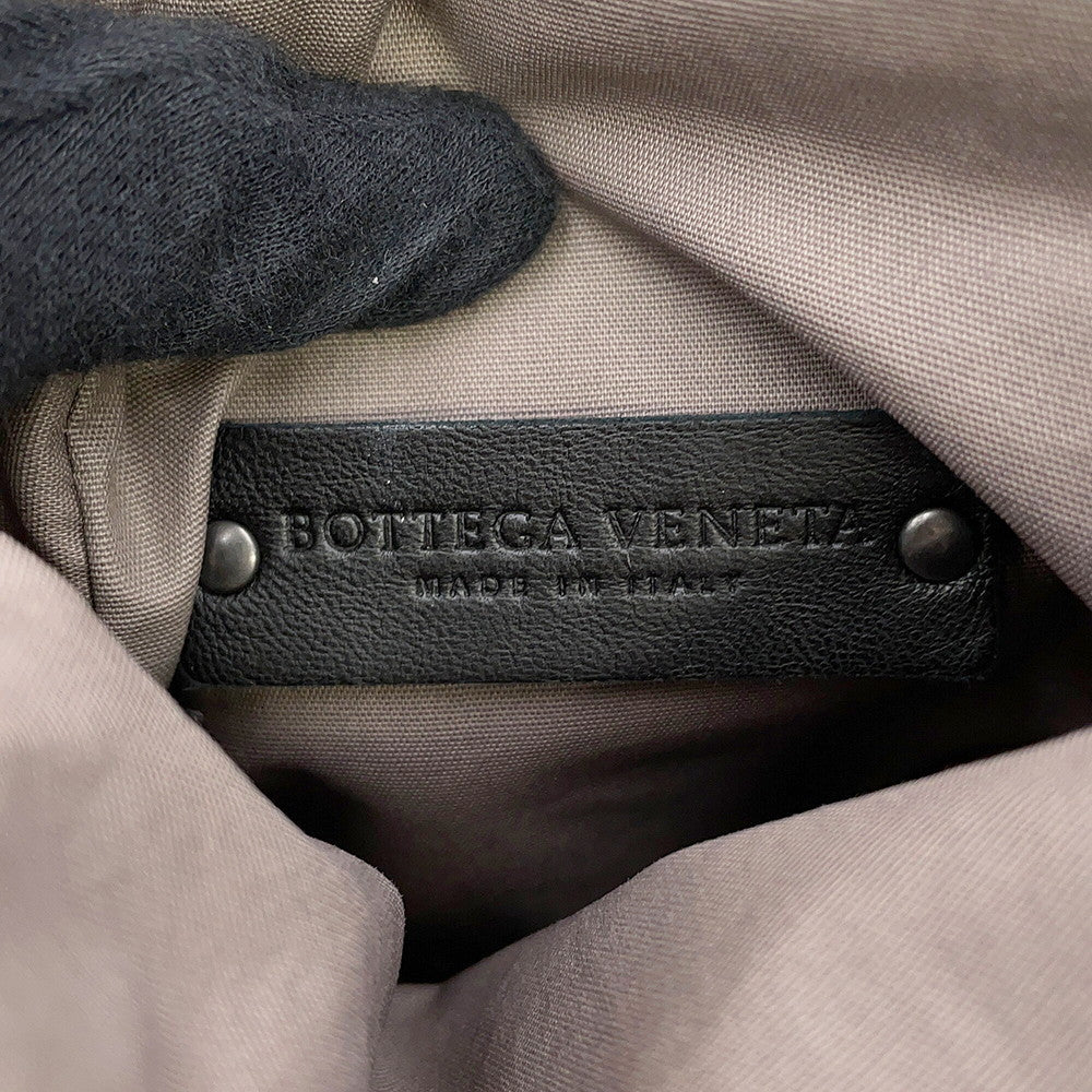 Bottega Veneta INTRECCIATO Shoulder Bag Black Leather