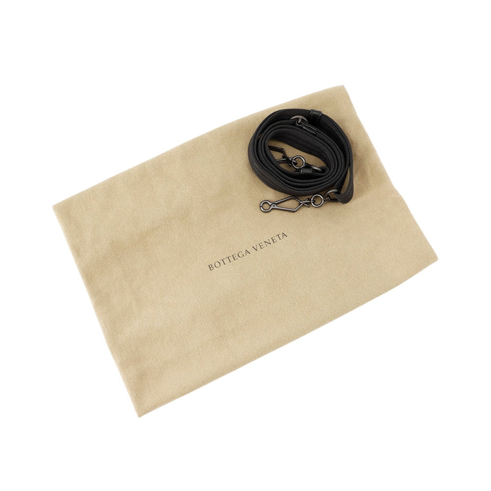 Bottega Veneta INTRECCIATO Shoulder Bag Black Leather