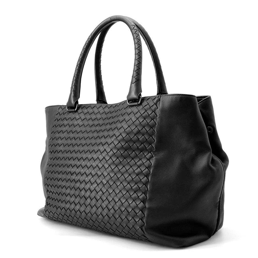 Bottega Veneta INTRECCIATO Tote Bag Black428331 Leather