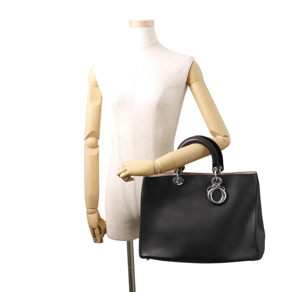 Dior Diorissimo 2wayBag Black/Light PinkM0901PVPU Leather Size Large