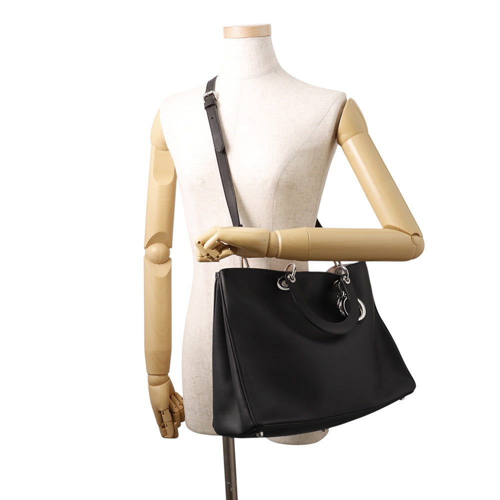 Dior Diorissimo 2wayBag Black/Light PinkM0901PVPU Leather Size Large