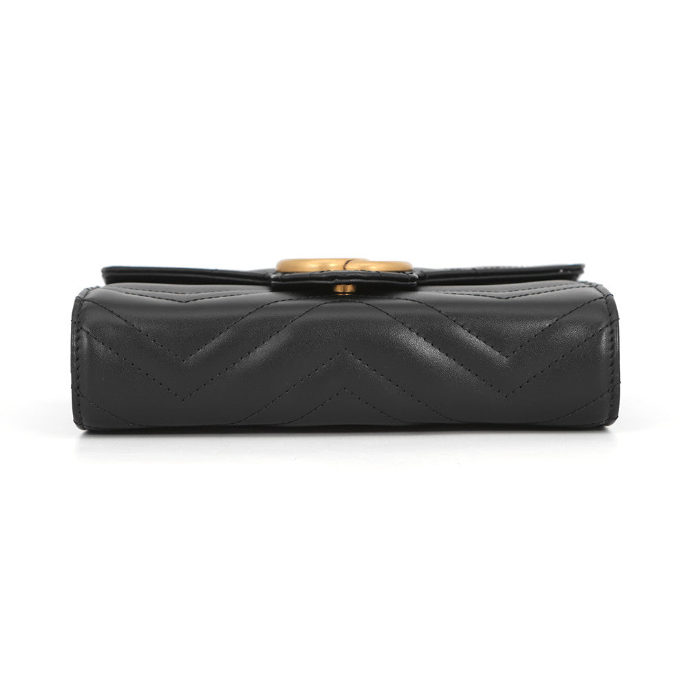 GUCCI GG Marmont Chain wallet Black474575 Leather