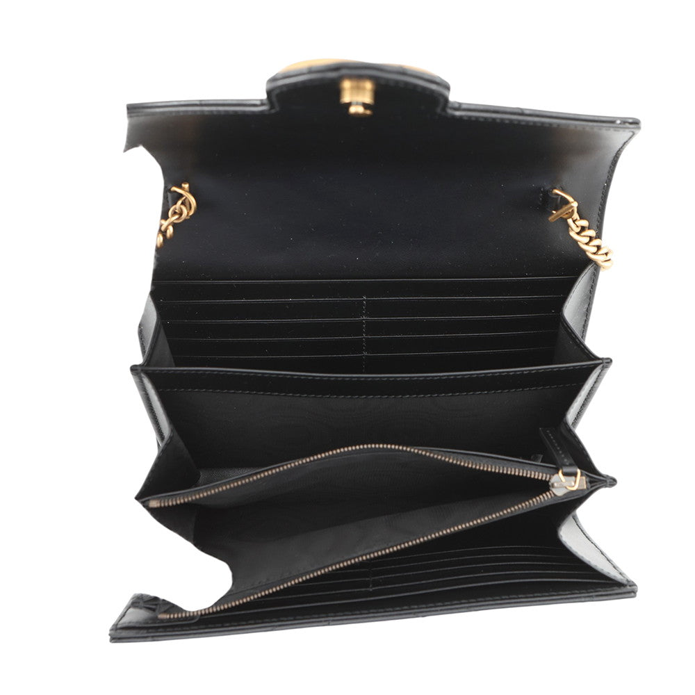 GUCCI GG Marmont Chain wallet Black474575 Leather