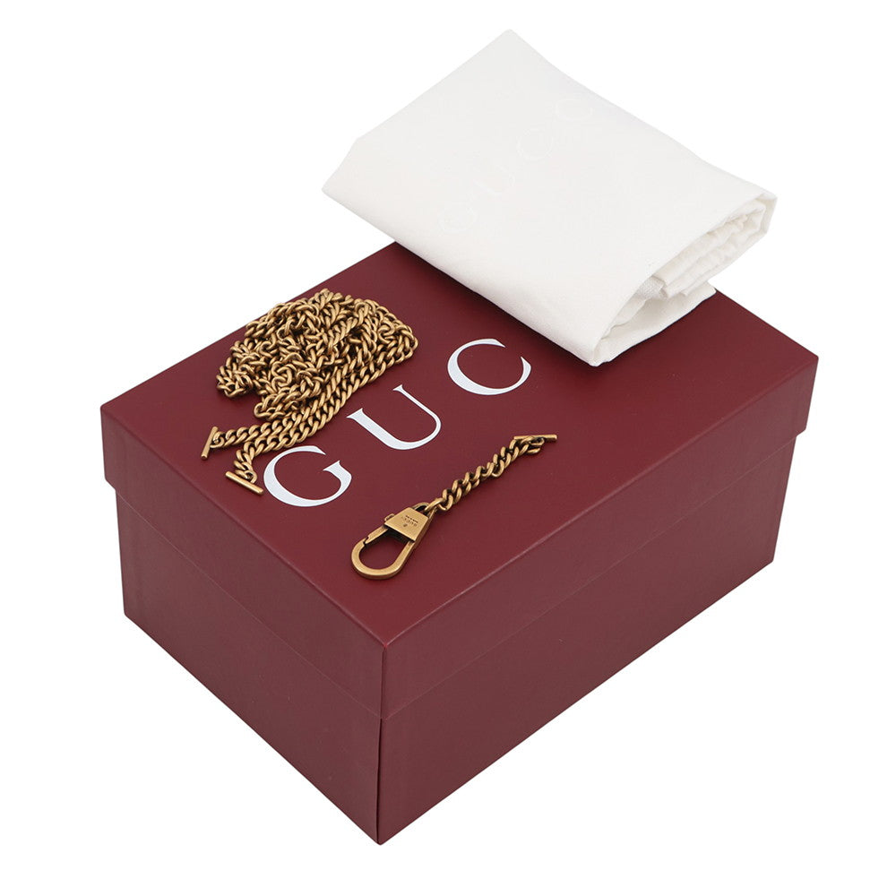 GUCCI GG Marmont Chain Shoulder Bag White575163 Leather