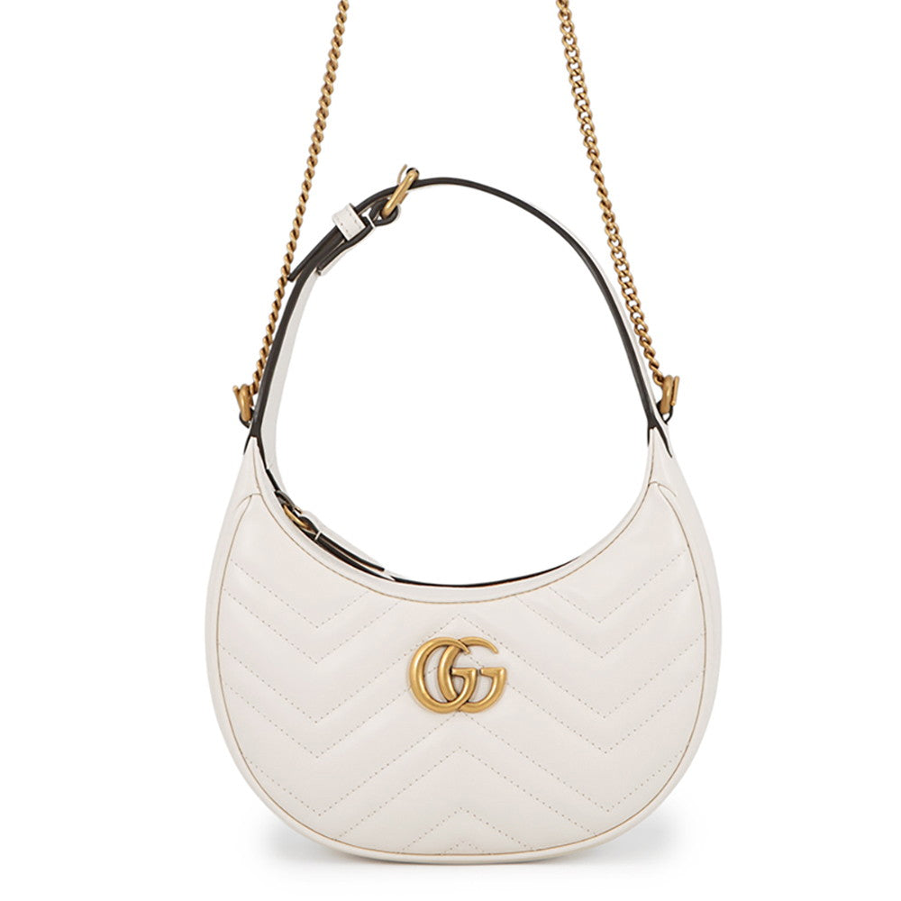 GUCCI GG Marmont One Shoulder Bag White699514 Leather
