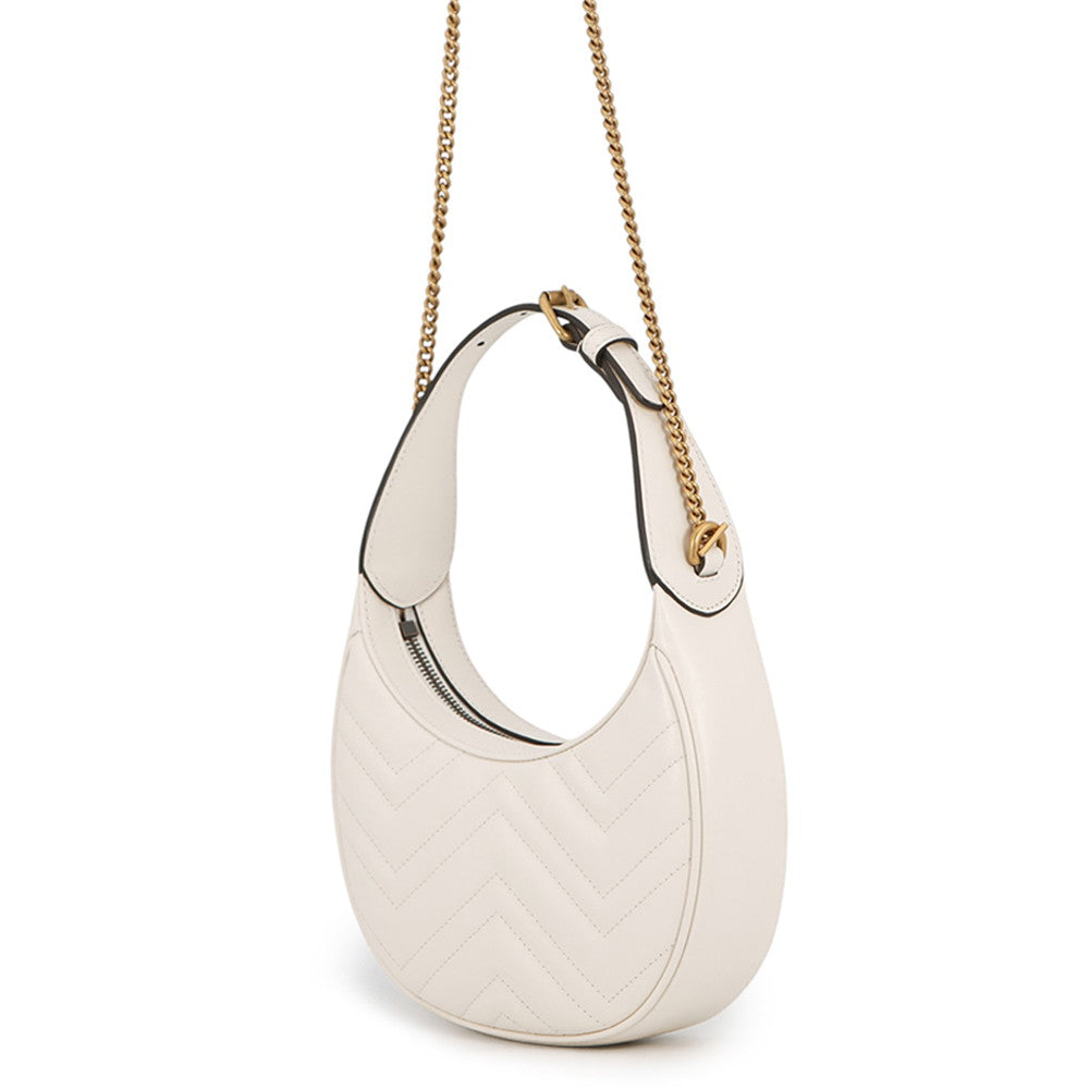 GUCCI GG Marmont One Shoulder Bag White699514 Leather