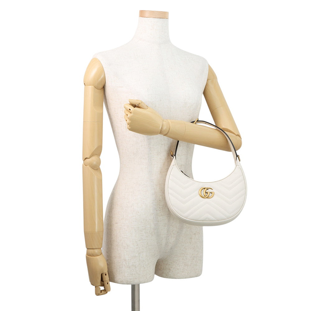 GUCCI GG Marmont One Shoulder Bag White699514 Leather