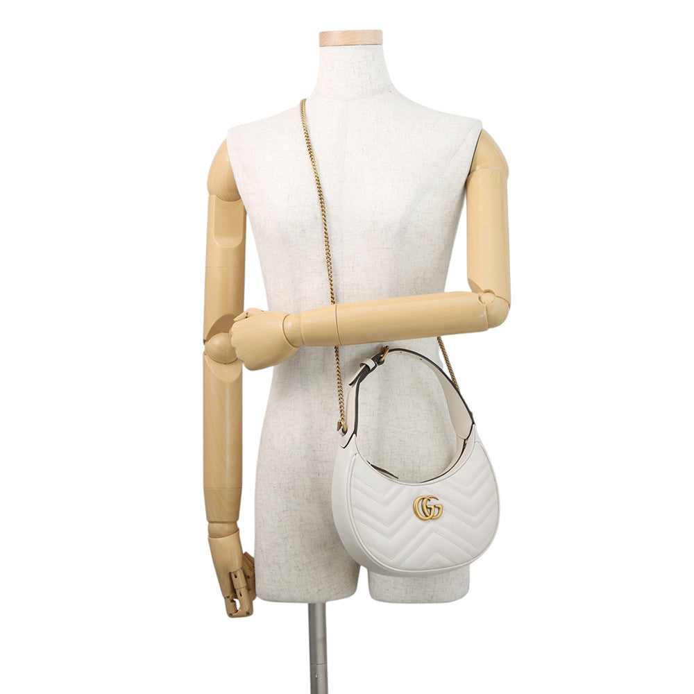 GUCCI GG Marmont One Shoulder Bag White699514 Leather