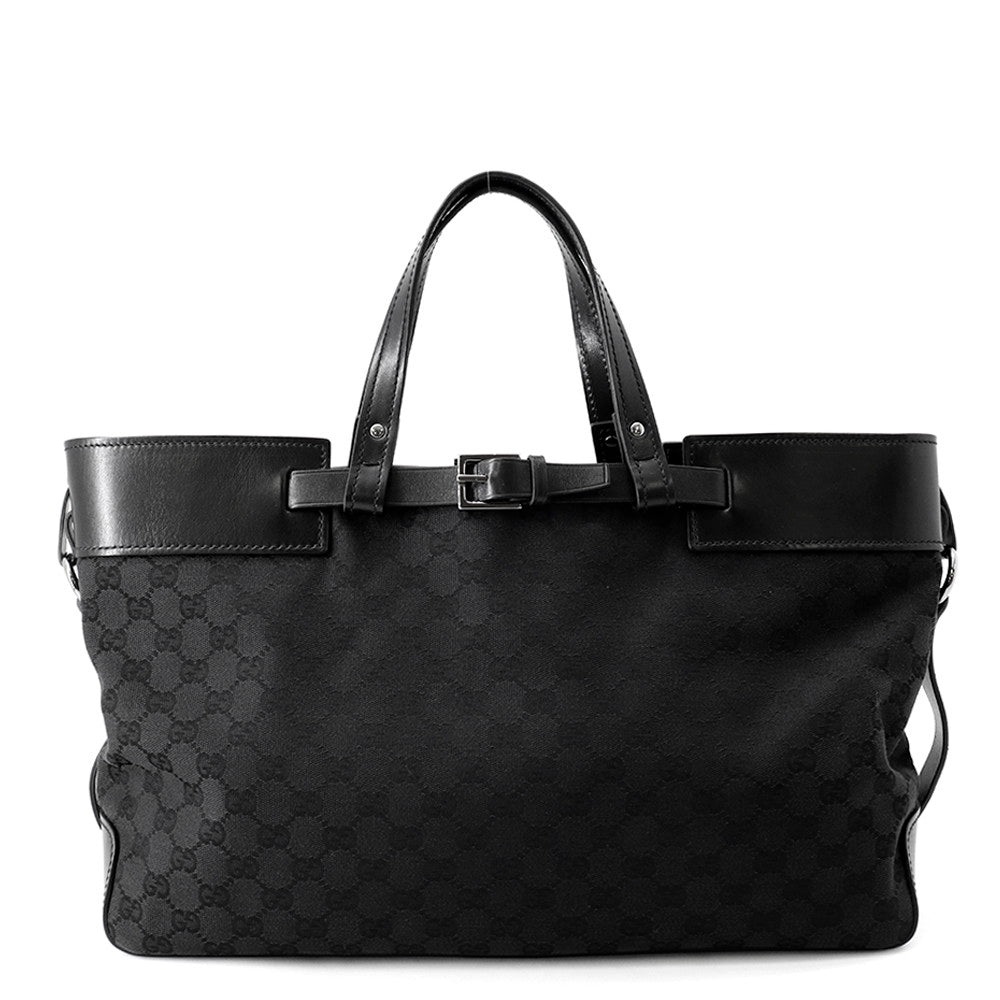 GUCCI GG Canvas Tote Bag Black106251 GG Canvas Leather