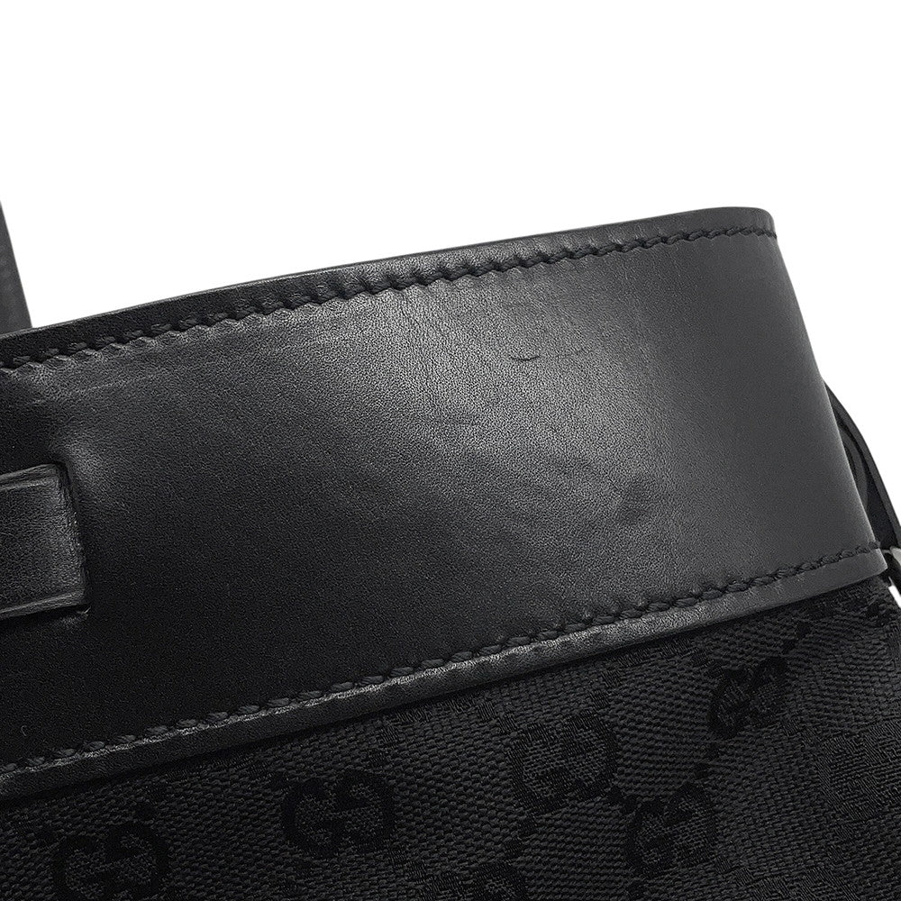 GUCCI GG Canvas Tote Bag Black106251 GG Canvas Leather