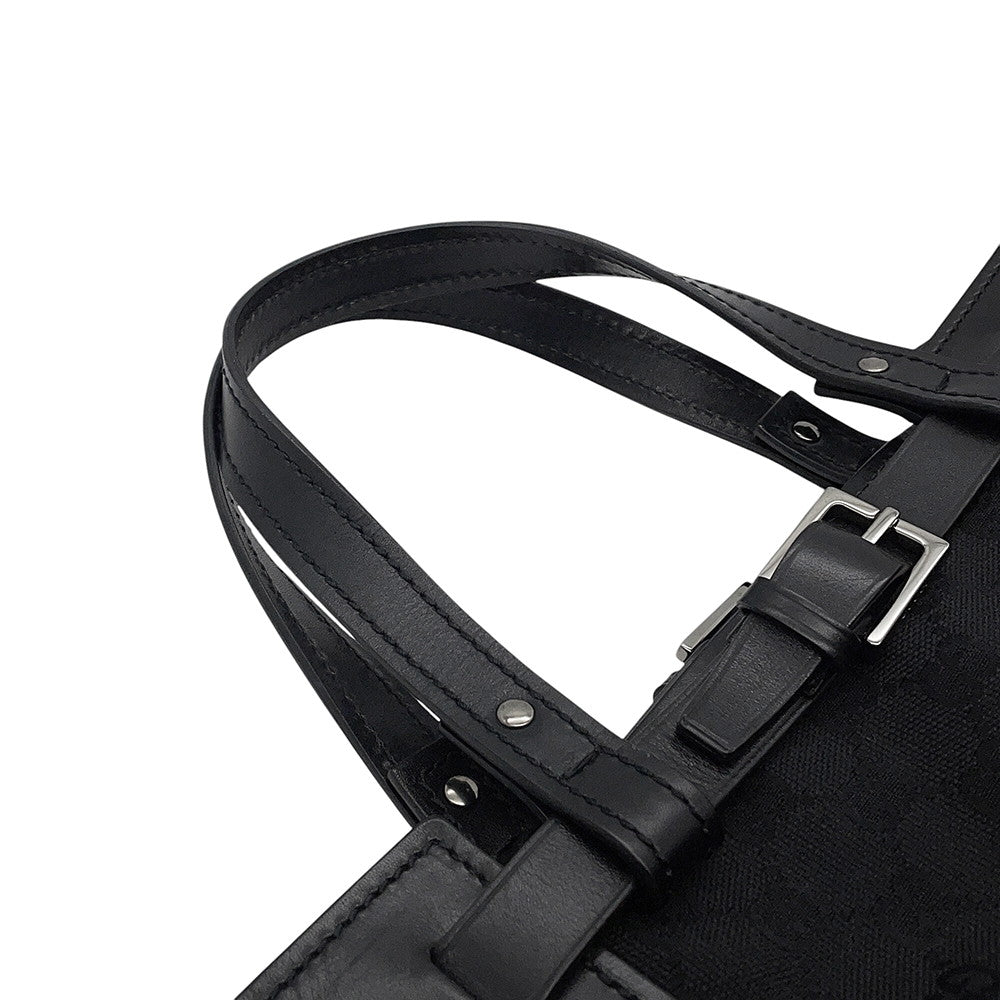 GUCCI GG Canvas Tote Bag Black106251 GG Canvas Leather