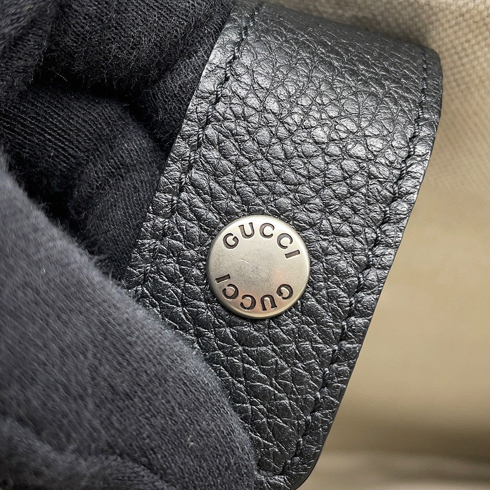 GUCCI Embossed logo business bag Black674174 Leather