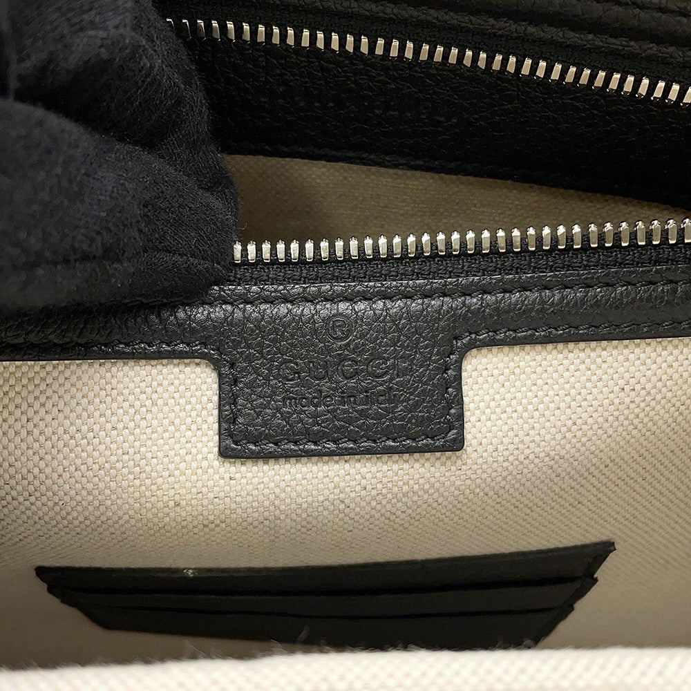 GUCCI Embossed logo business bag Black674174 Leather
