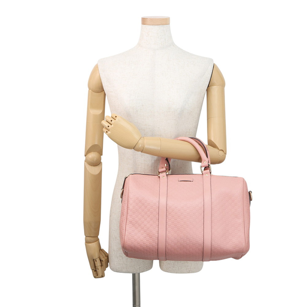 GUCCI Guccissima 2-way Boston Bag Pink449646 Leather
