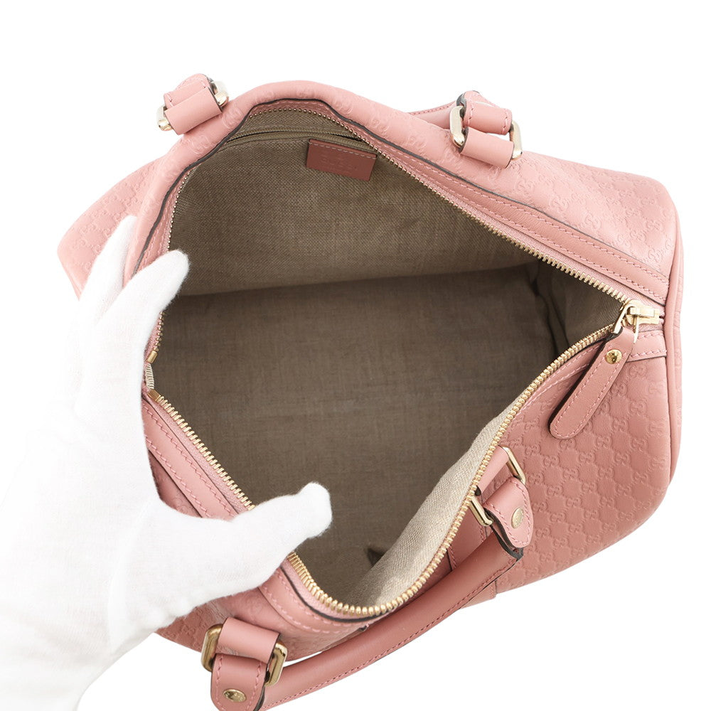 GUCCI Guccissima 2-way Boston Bag Pink449646 Leather