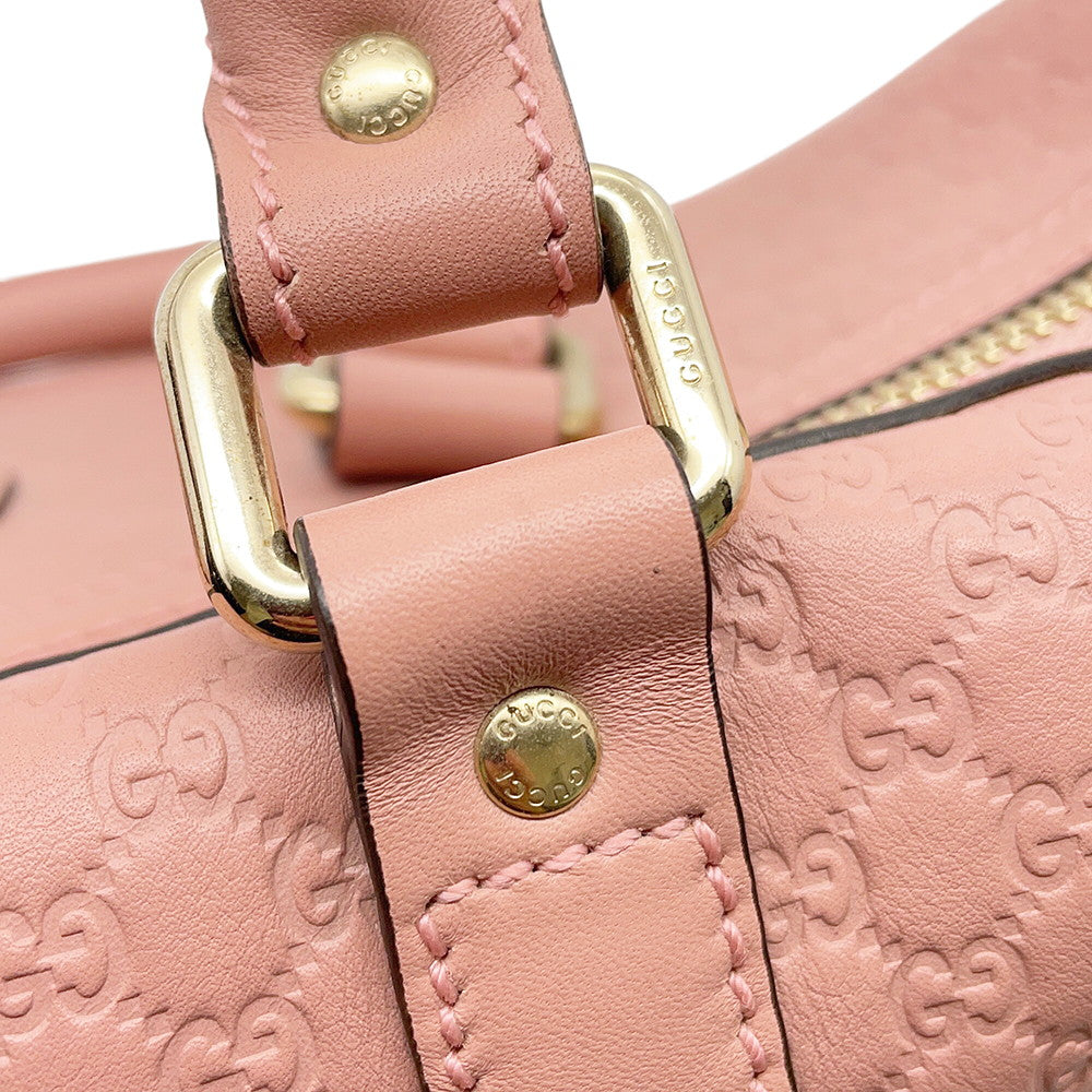 GUCCI Guccissima 2-way Boston Bag Pink449646 Leather