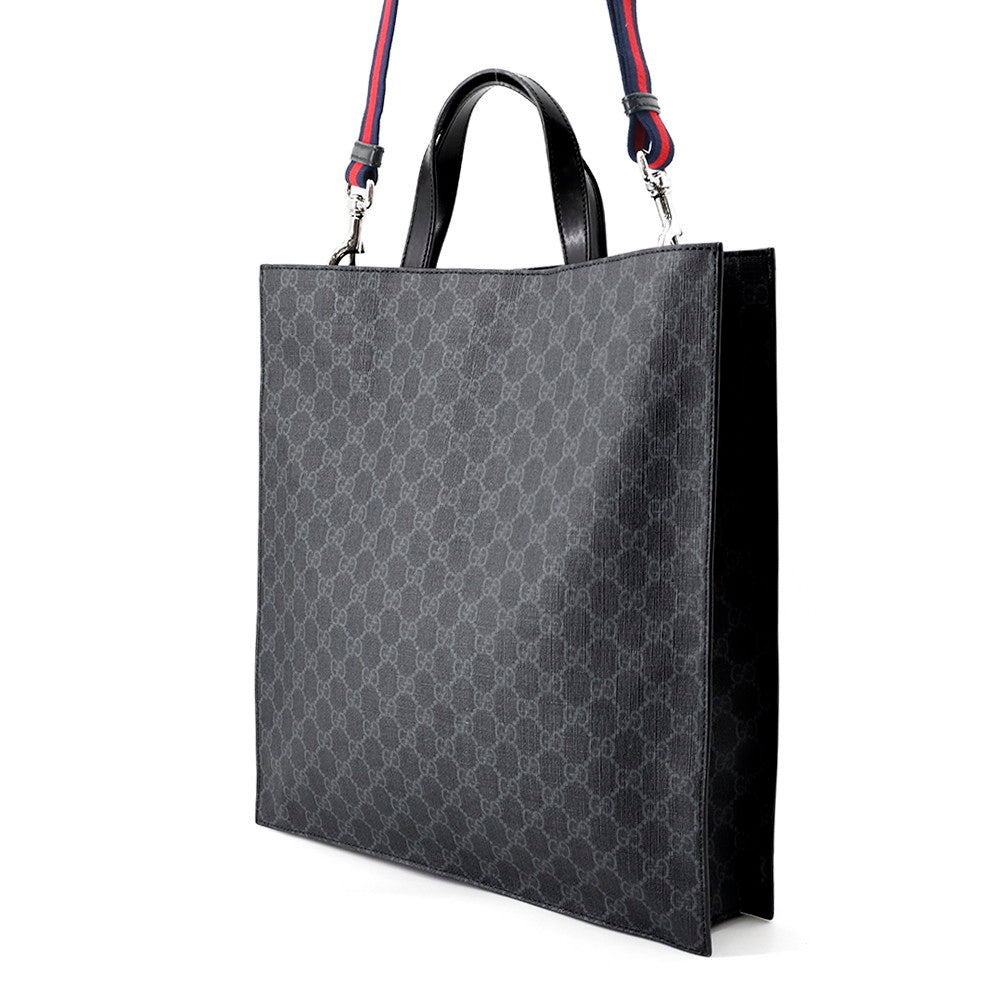 GUCCI GG Supreme 2way Tote Bag Black495559 GG Supreme Leather