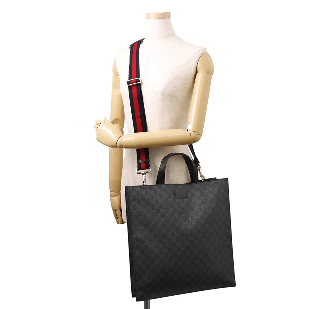 GUCCI GG Supreme 2way Tote Bag Black495559 GG Supreme Leather