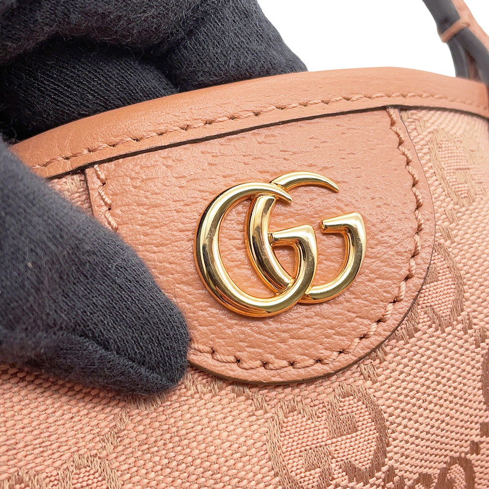 GUCCI Ophidia GGSmall Tote Bag Pink742102 525040 GG Canvas Leather