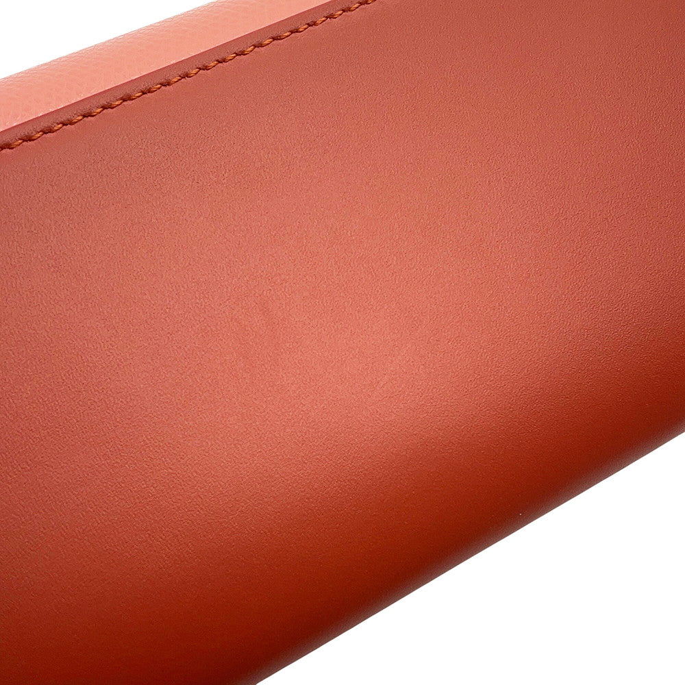 FENDI FFDiamond Chain Continental Wallet Pink/Red8M0365 Leather