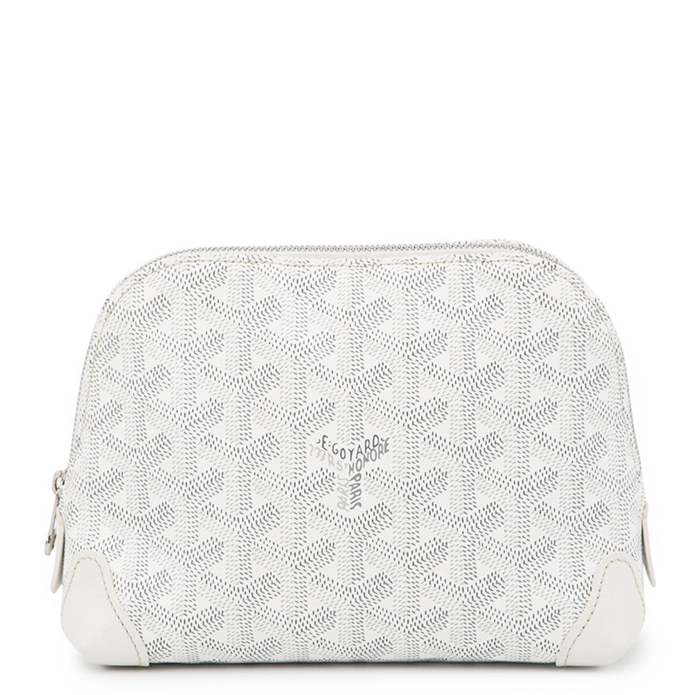 GOYARD Vendome Cosmetic Pouch WhiteVENDOTPMLTY50CL50P PVC Leather