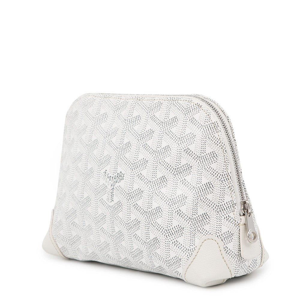 GOYARD Vendome Cosmetic Pouch WhiteVENDOTPMLTY50CL50P PVC Leather