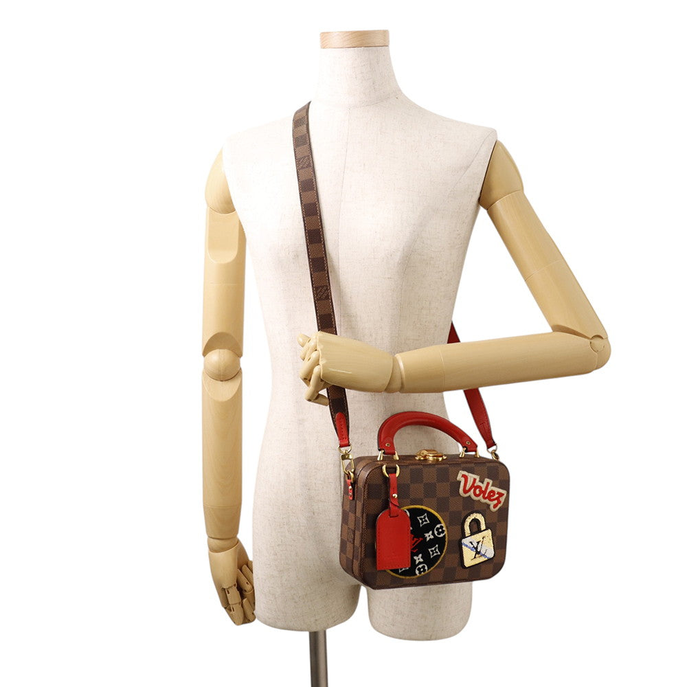LOUIS VUITTON LV Stories Box Brown/RedN40048 Damier Ebene Canvas