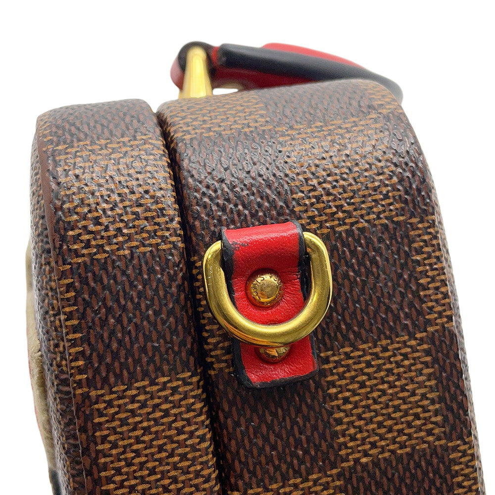 LOUIS VUITTON LV Stories Box Brown/RedN40048 Damier Ebene Canvas