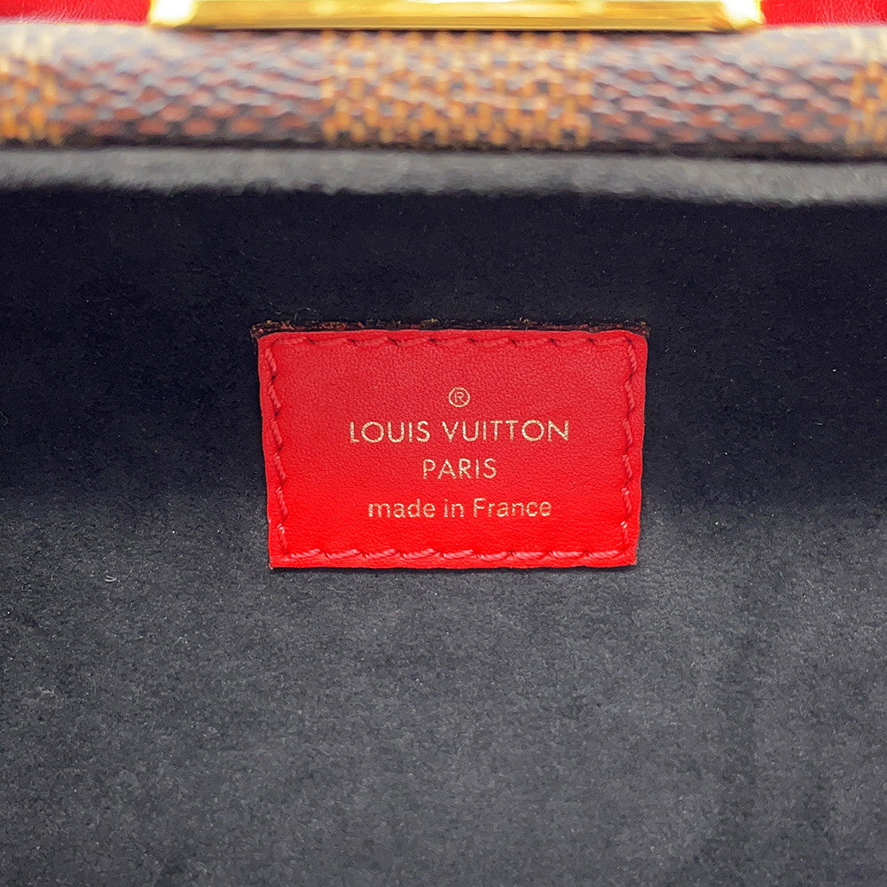 LOUIS VUITTON LV Stories Box Brown/RedN40048 Damier Ebene Canvas