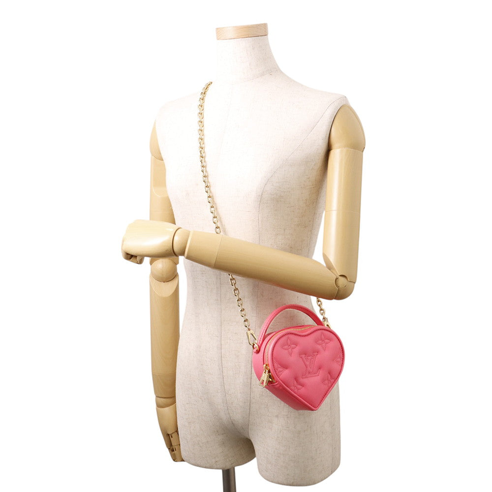 LOUIS VUITTON Pop My Heart Pouch DragonfruitM81893 Monogram/Bubblegram