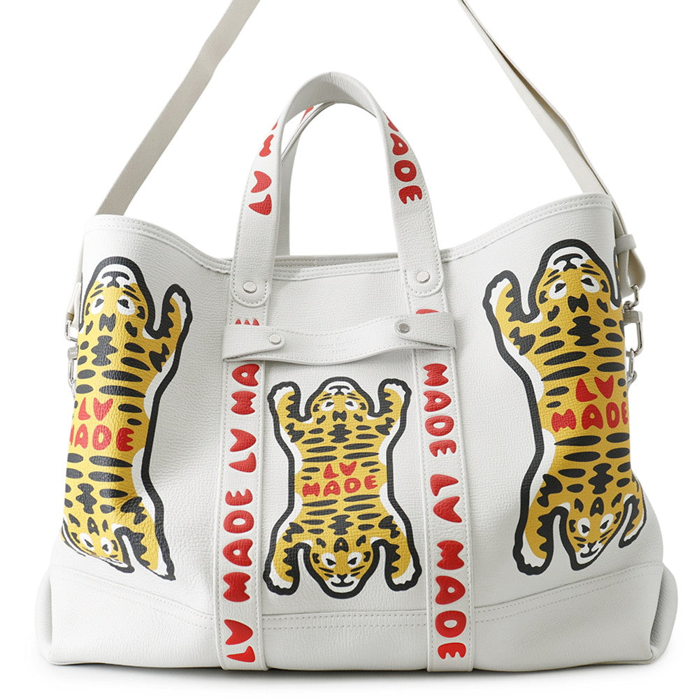 LOUIS VUITTON Trolley Tote Bag NIGO Collaboration BlancM59366 Leather