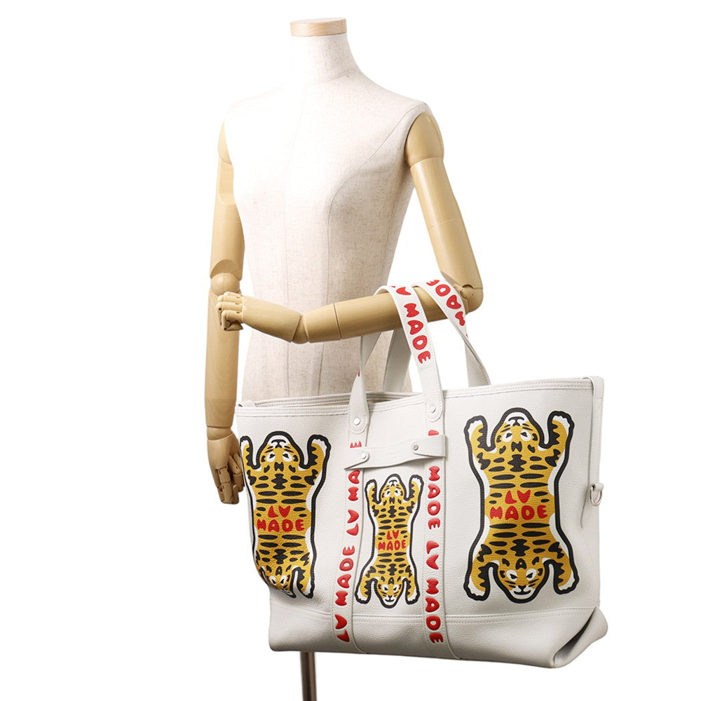 LOUIS VUITTON Trolley Tote Bag NIGO Collaboration BlancM59366 Leather