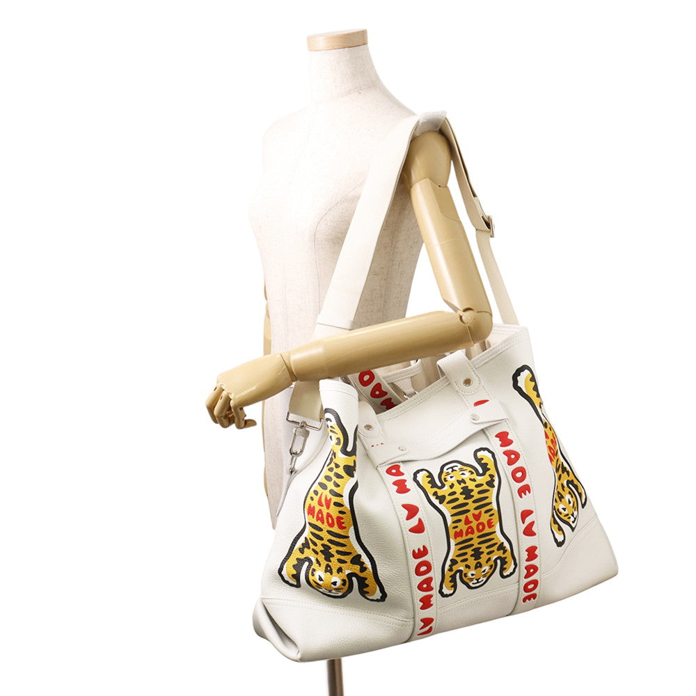 LOUIS VUITTON Trolley Tote Bag NIGO Collaboration BlancM59366 Leather