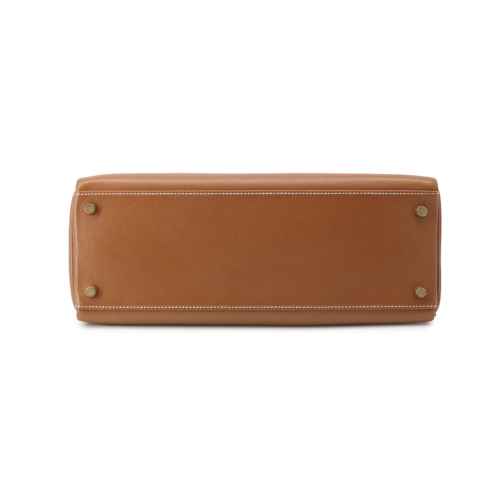 HERMES Kelly Retourne Gold Courchevel Size 32
