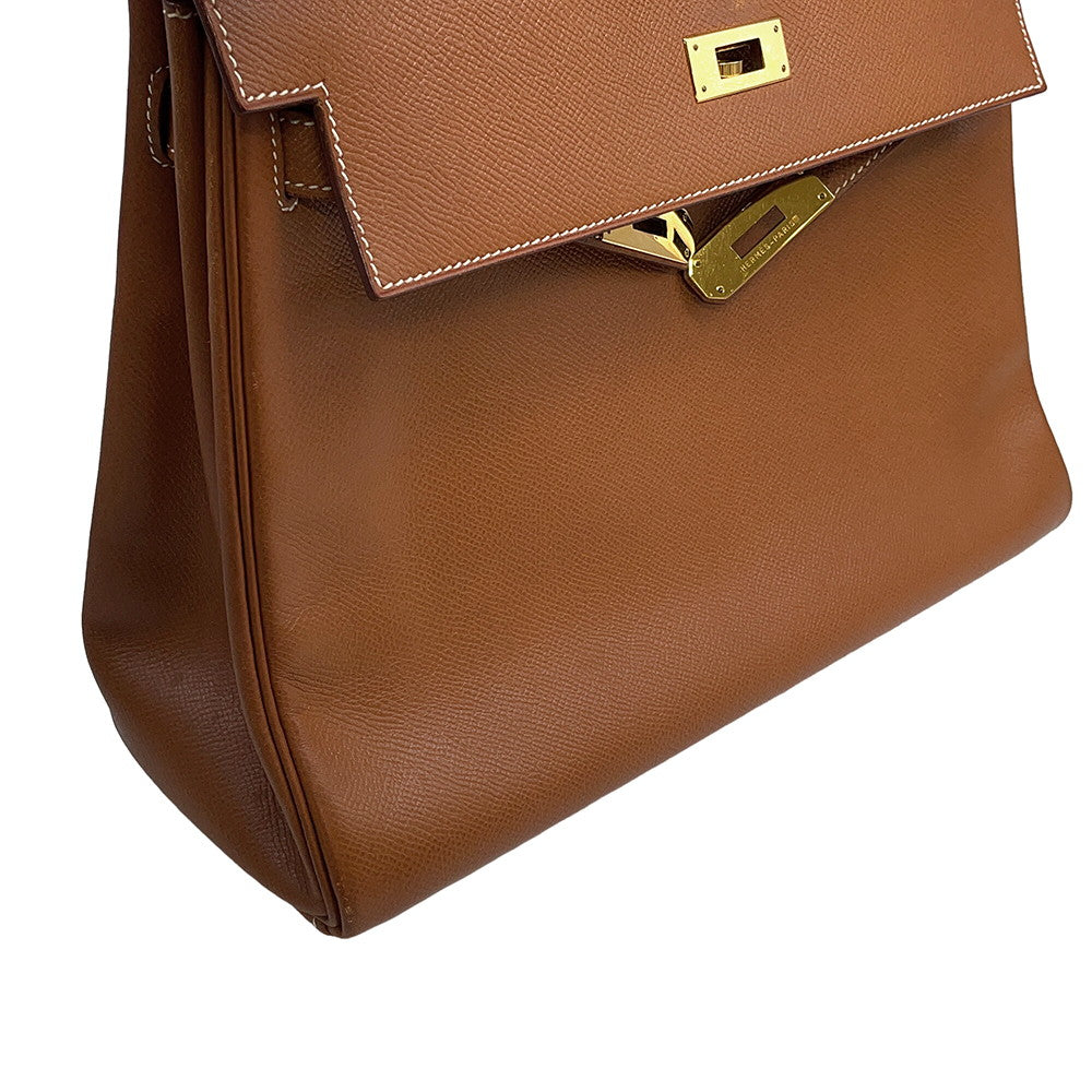 HERMES Kelly Retourne Gold Courchevel Size 32