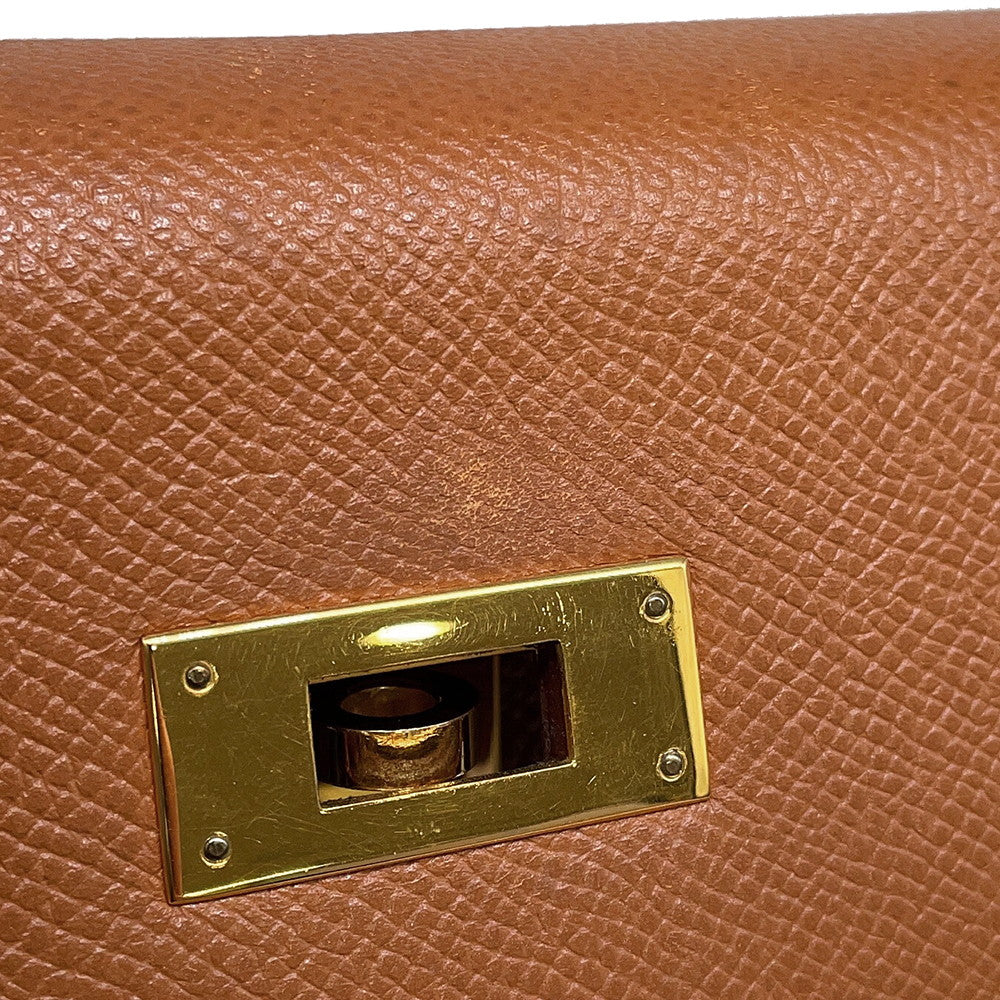 HERMES Kelly Retourne Gold Courchevel Size 32