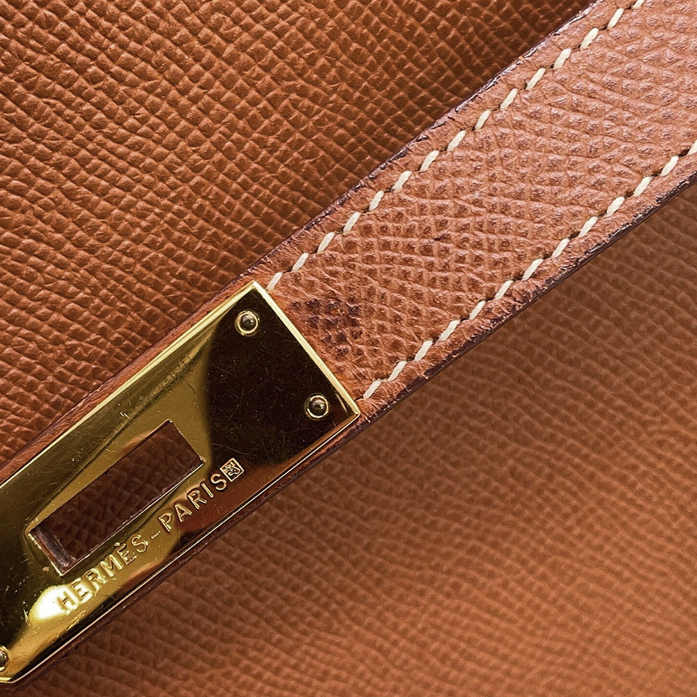 HERMES Kelly Retourne Gold Courchevel Size 32