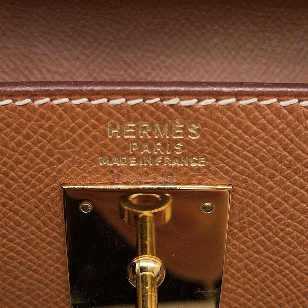 HERMES Kelly Retourne Gold Courchevel Size 32