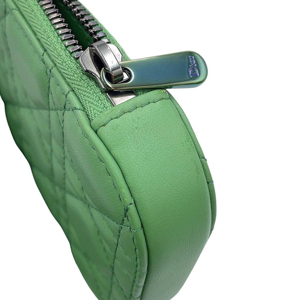 Dior Cannage Shoulder Phone Pouch Jade GreenS08724NEE_M69H Lambskin