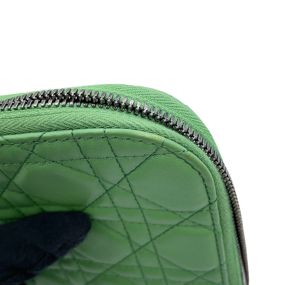 Dior Cannage Shoulder Phone Pouch Jade GreenS08724NEE_M69H Lambskin