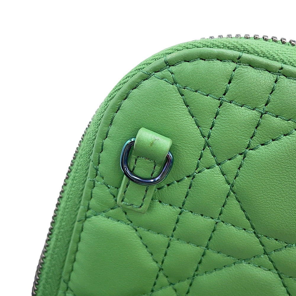 Dior Cannage Shoulder Phone Pouch Jade GreenS08724NEE_M69H Lambskin