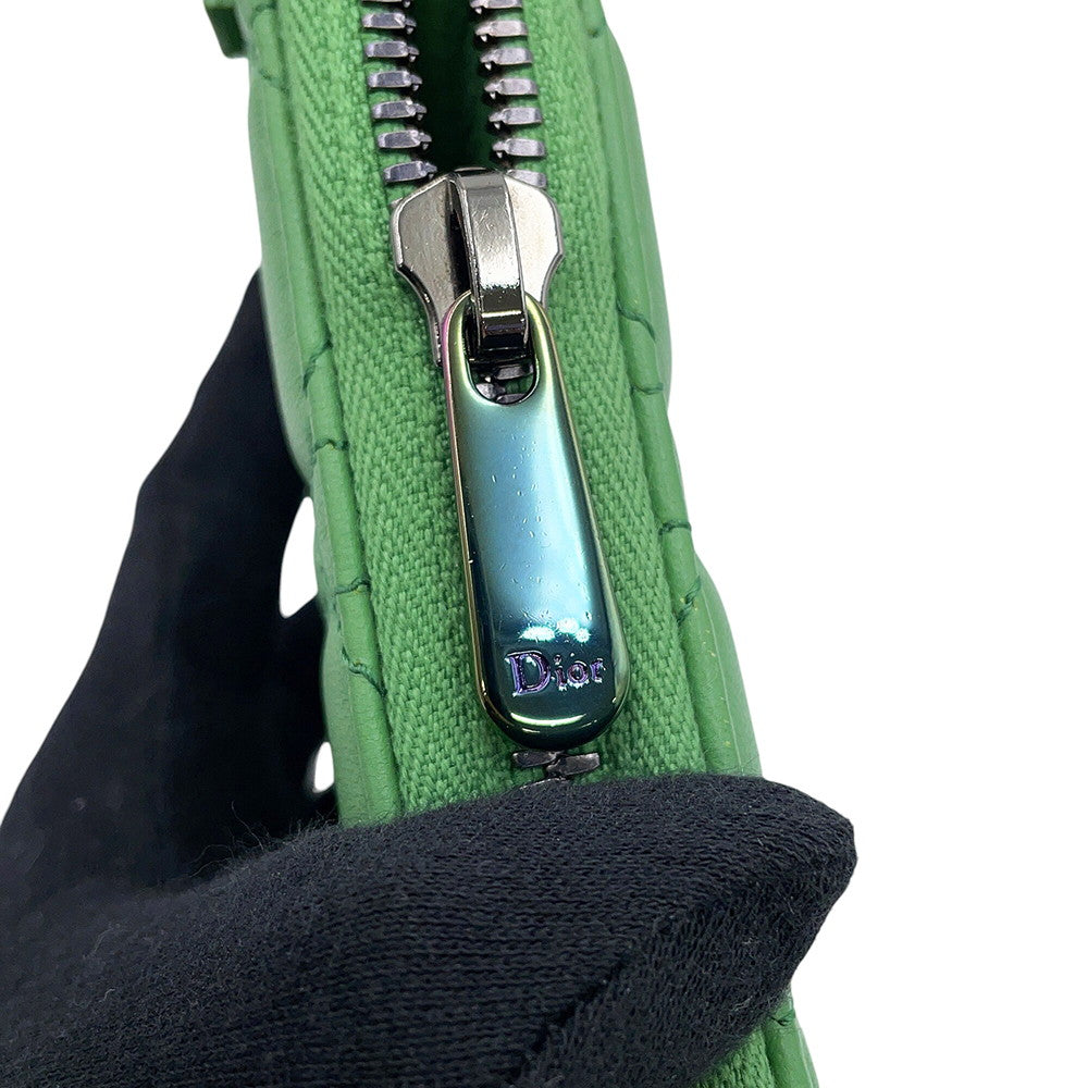 Dior Cannage Shoulder Phone Pouch Jade GreenS08724NEE_M69H Lambskin