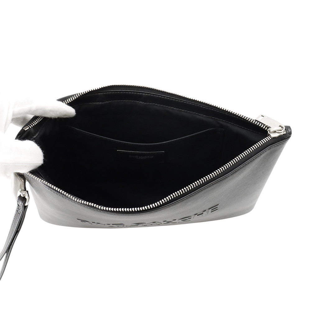 SAINT LAURENT PARIS Rive Gauche Clutch Bag Black581369CWTFE1000 Leather