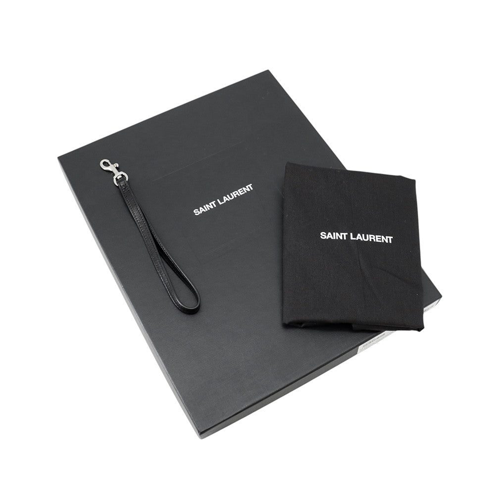 SAINT LAURENT PARIS Rive Gauche Clutch Bag Black581369CWTFE1000 Leather