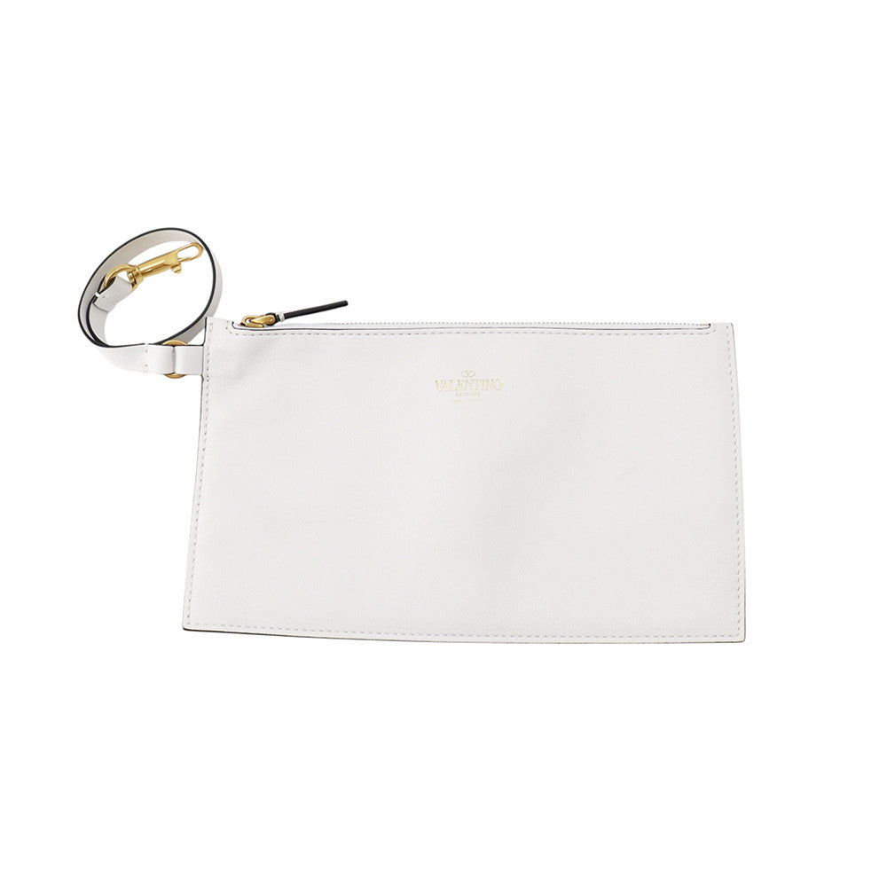 Valentino Garavani Fringe Tote Bag White Leather